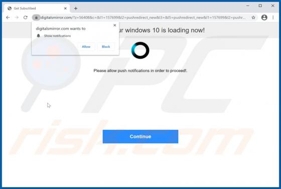 Digitalsmirror.com POP-UP Redirect