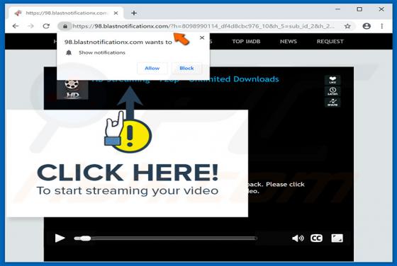Pushnotificationapp.com POP-UP Redirect