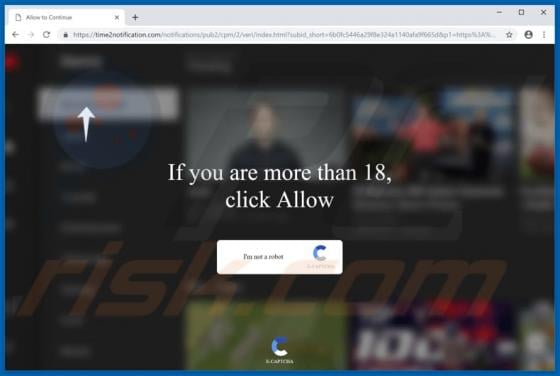 Time2notification.com POP-UP Redirect