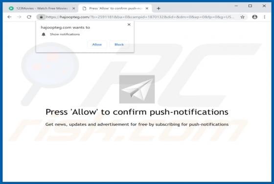 Hajoopteg.com POP-UP Redirect