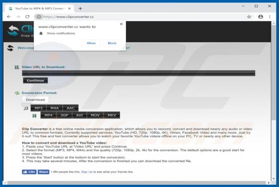 Clipconverter.cc Suspicious Website