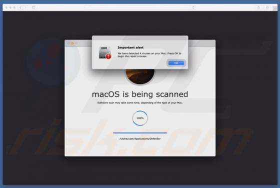 Your Mac Is Infected With 4 Viruses POP-UP Scam (Mac)