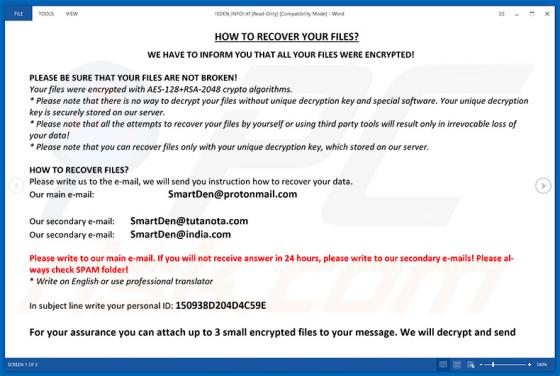 SDEN Ransomware