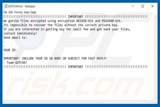 Gotcha Ransomware