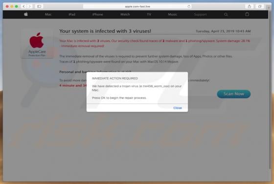 Apple.com-fast.live POP-UP Scam (Mac)