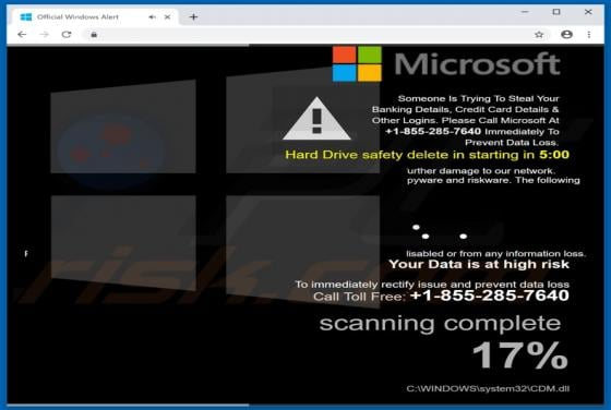 Hard Drive Safety Delete POP-UP Scam
