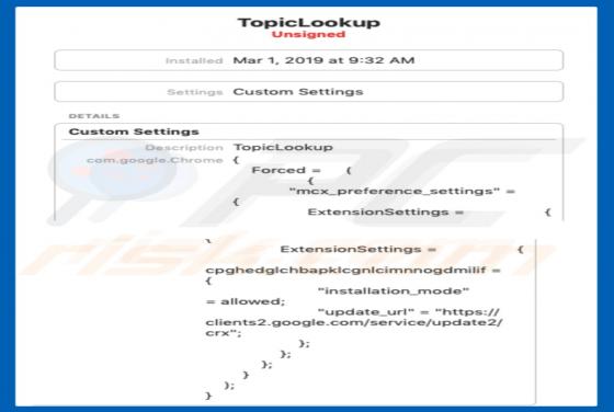 TopicLookup Adware (Mac)