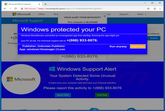 Windows Protected Your PC POP-UP Scam