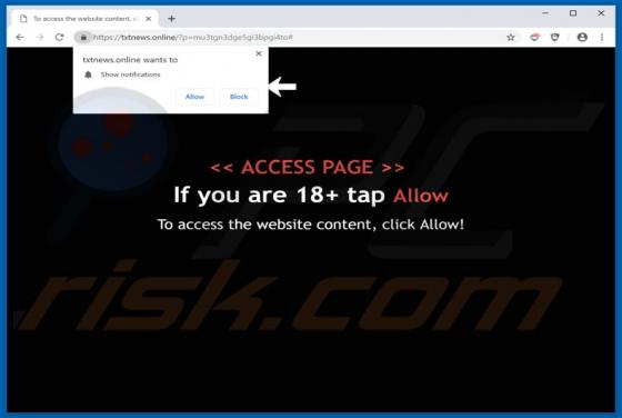 Txtnews.online POP-UP Ads