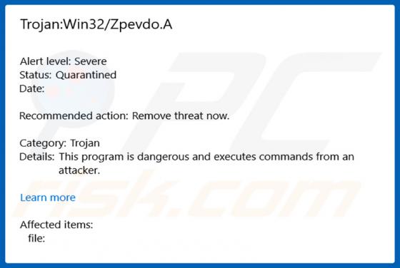 Win32/Zpevdo Trojan