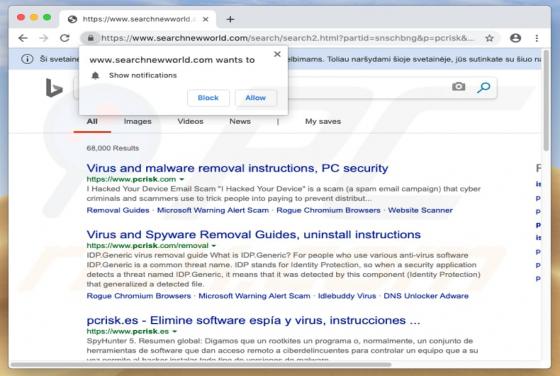 Searchnewworld.com Redirect (Mac)