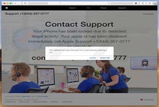 Your Apple ID Has Been Disabled! POP-UP Scam