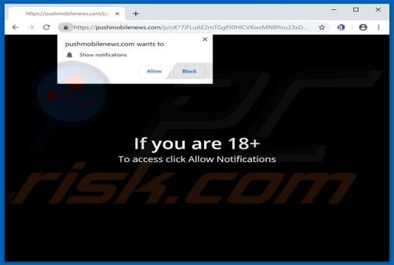 Pushmobilenews.com POP-UP Ads
