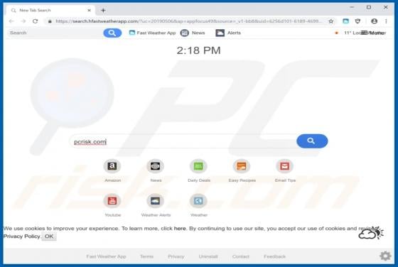 Fast Weather App Browser Hijacker