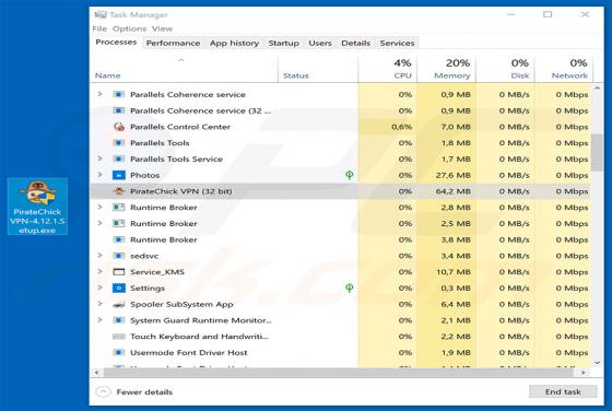 Pirate Chick VPN Virus