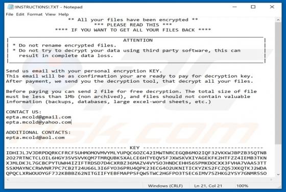 Mcold Ransomware