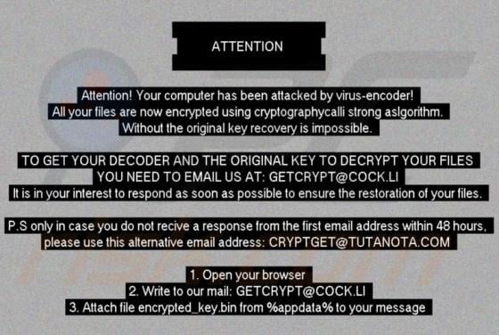 Virus-encoder Ransomware