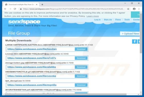 Sendspace.com Suspicious Website