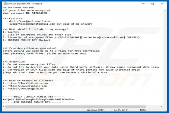 JURASIK Ransomware