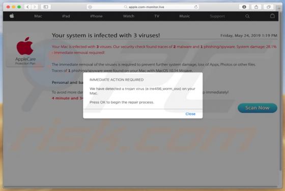 Apple.com-monitor.live POP-UP Scam (Mac)