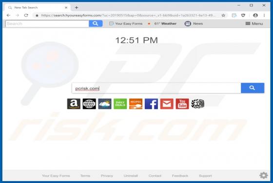 Your Easy Forms Browser Hijacker