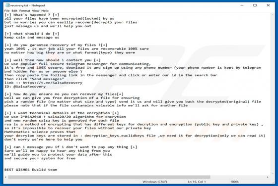 Euclid Ransomware