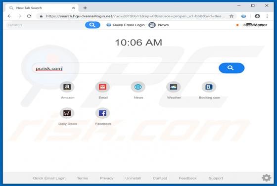 Quick Email Login Browser Hijacker
