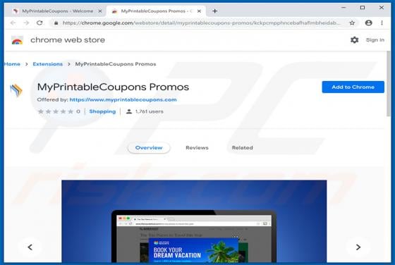 MyPrintableCoupons Adware