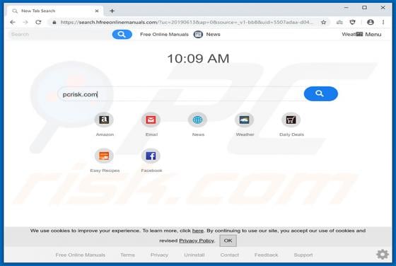 Free Online Manuals Browser Hijacker