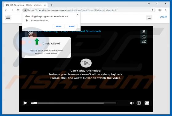 Checking-in-progress.com Ads