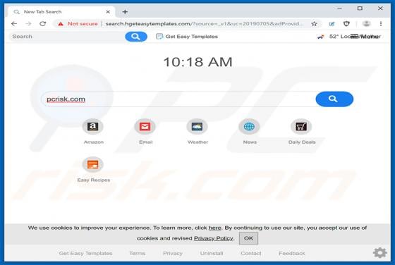 Get Easy Templates Browser Hijacker
