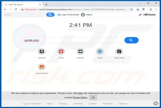 Login To My Emails Pro Browser Hijacker