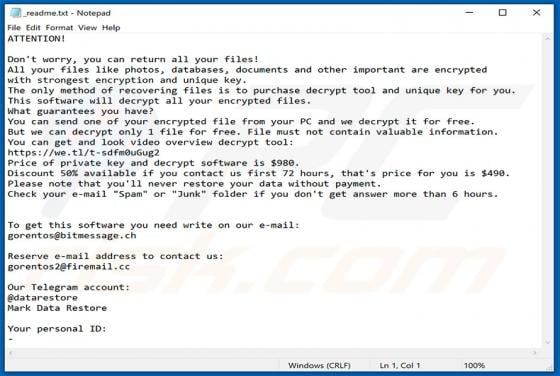 Darus Ransomware