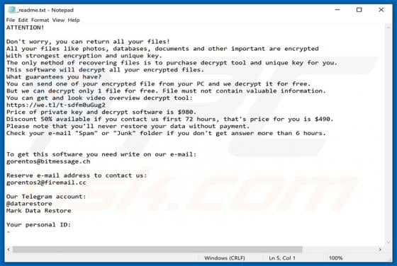 Dodoc Ransomware