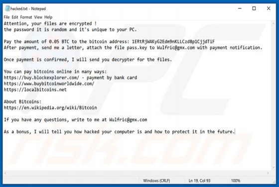 Wulfric Ransomware