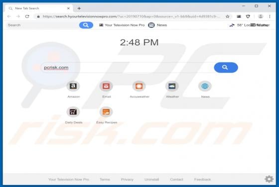 Your Television Now Pro Browser Hijacker