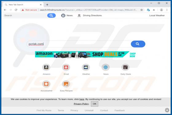 Find My Route Browser Hijacker