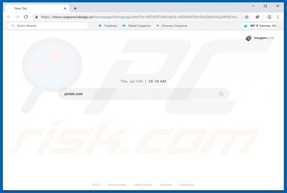 Coupon Club Browser Hijacker