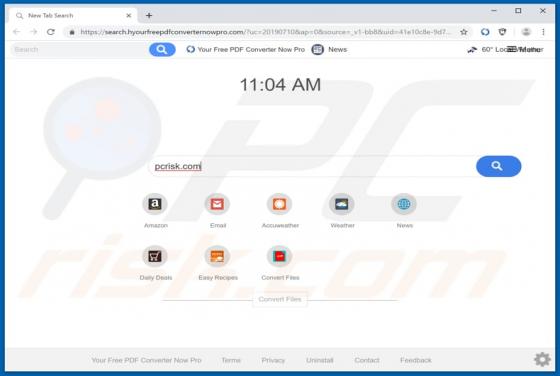 Your Free PDF Converter Now Pro Browser Hijacker