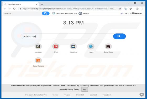 Get Easy Templates Pro Browser Hijacker