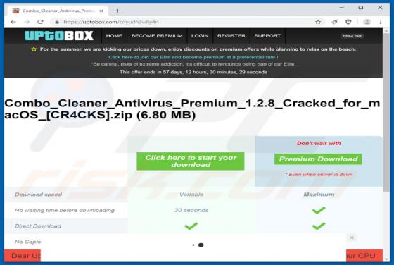 Uptobox.com Suspicious Website