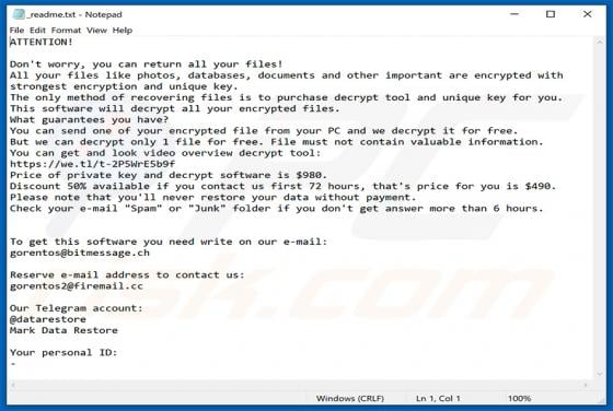 Brusaf Ransomware
