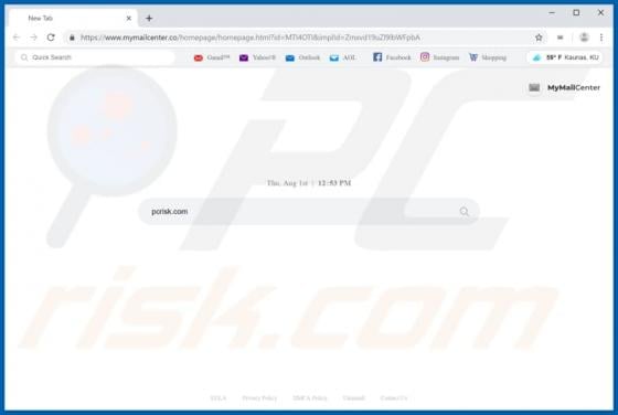 My Mail Center Browser Hijacker