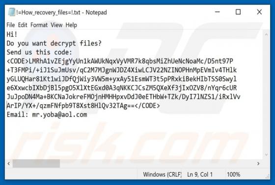 Yoba Ransomware