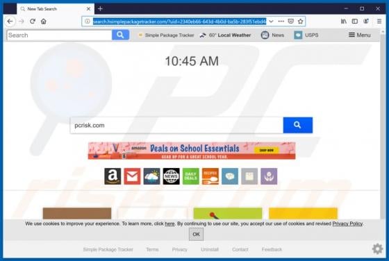 Simple Package Tracker Browser Hijacker