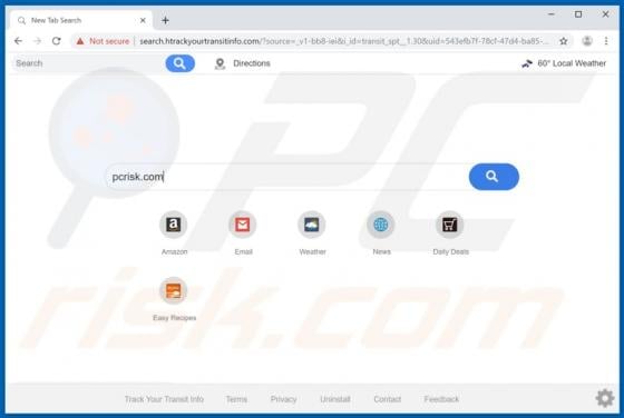 Track Your Transit Info Browser Hijacker