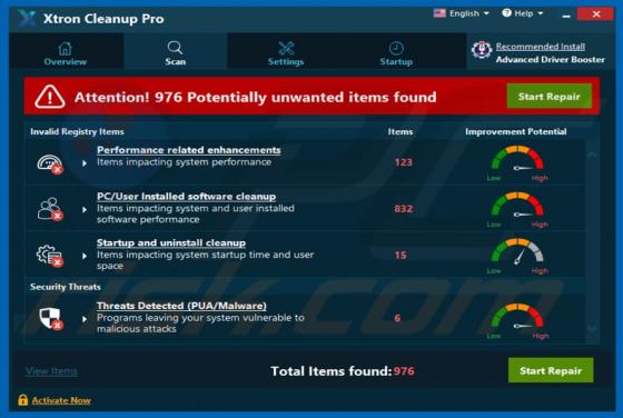 Xtron Cleanup Pro Unwanted Application