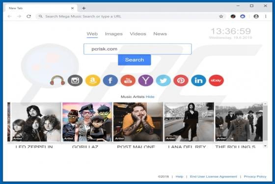 Mega Music Search Browser Hijacker