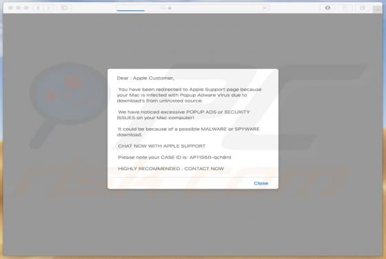 You Have Been Redirected To Apple Support Page POP-UP Scam (Mac)