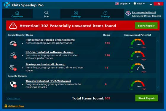 Xbits Speedup Pro Unwanted Application